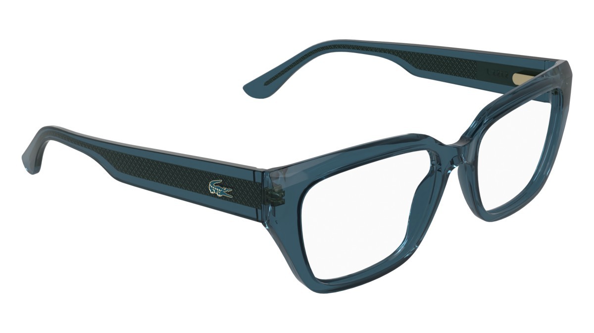 Eyeglasses Lacoste L4014 (410) color transparent blue shape rectangle 