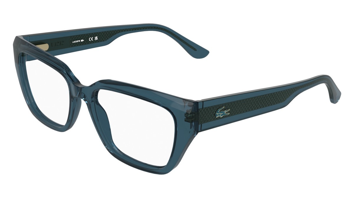 Eyeglasses Lacoste L4014 (410) color transparent blue shape rectangle 