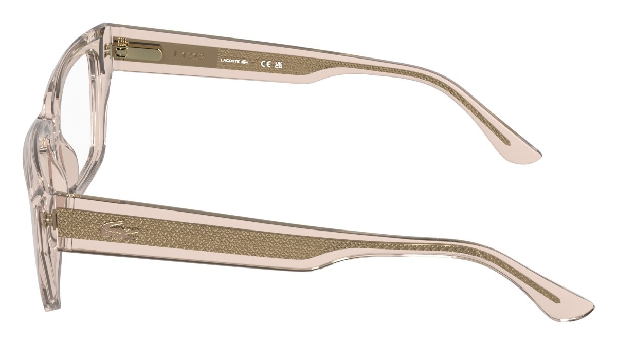 Eyeglasses Lacoste L4014 (749) color transparent peach shape rectangle 