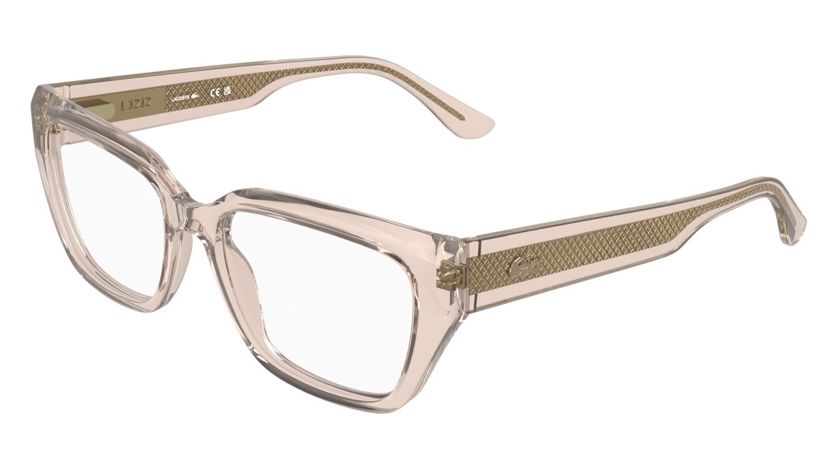 Eyeglasses Lacoste L4014 (749) color transparent peach shape rectangle 