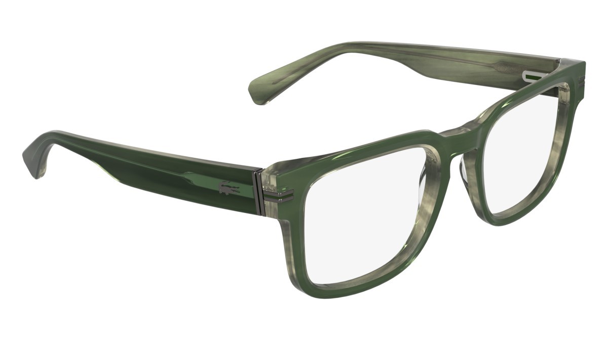 Occhiali da vista Lacoste L4016 (301) colore striped green forma rettangolare 