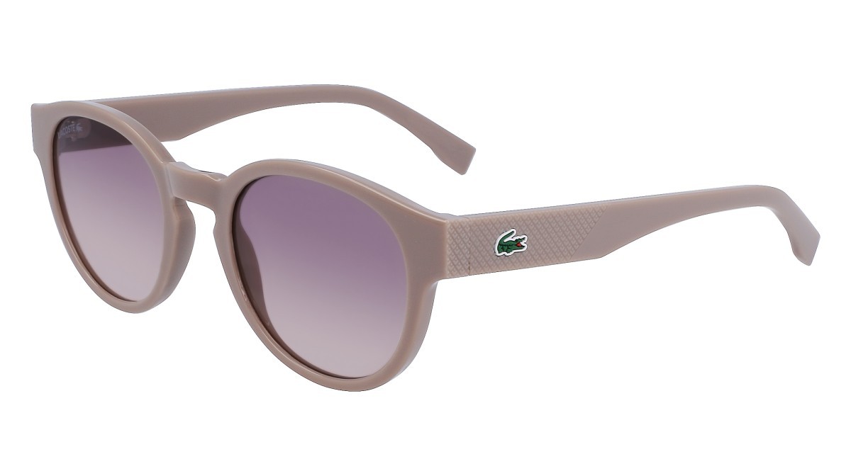 Sonnenbrillen Lacoste L6000S (038) farbe light grey form oval gläser gradient taupe nude