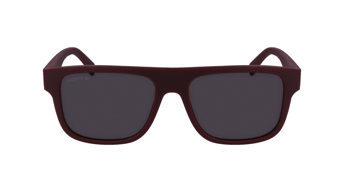 Sonnenbrillen Lacoste L6001S (603) farbe dark red form rechteckig gläser solid grey