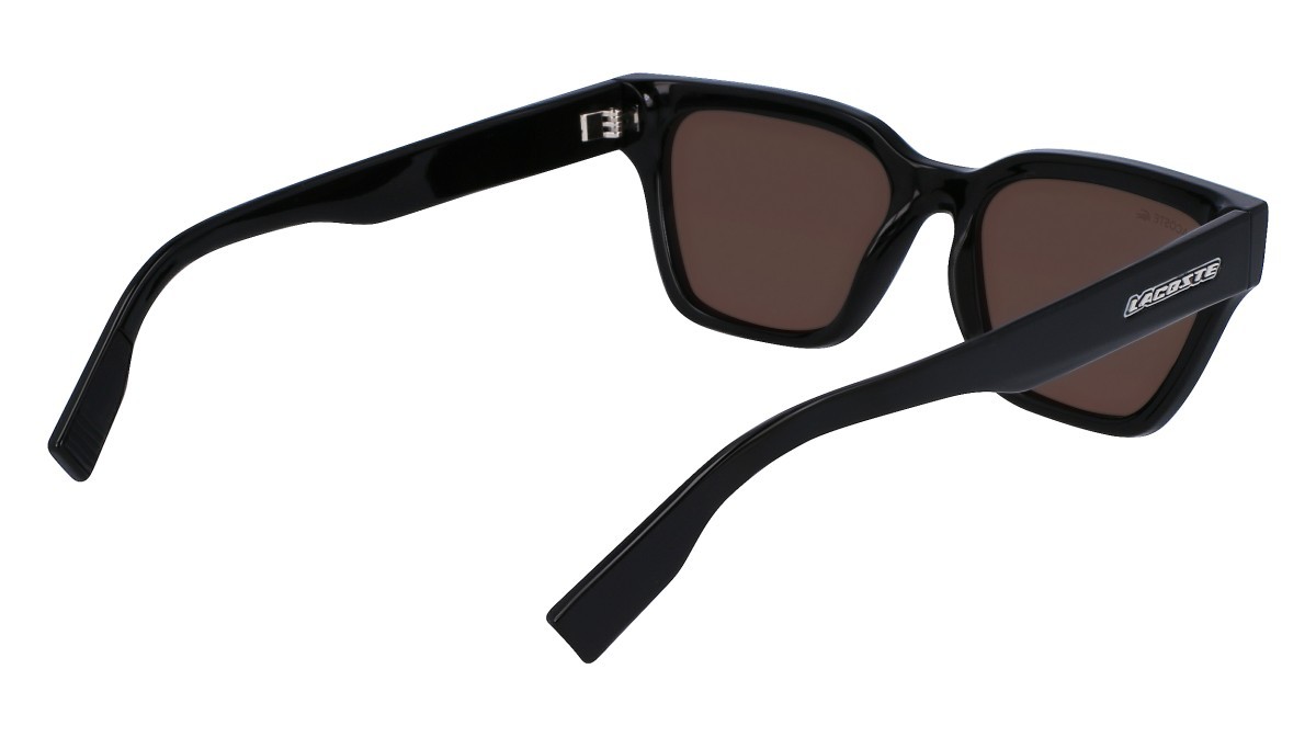 Sonnenbrillen Lacoste L6002S (001) farbe black form rechteckig gläser solid brown