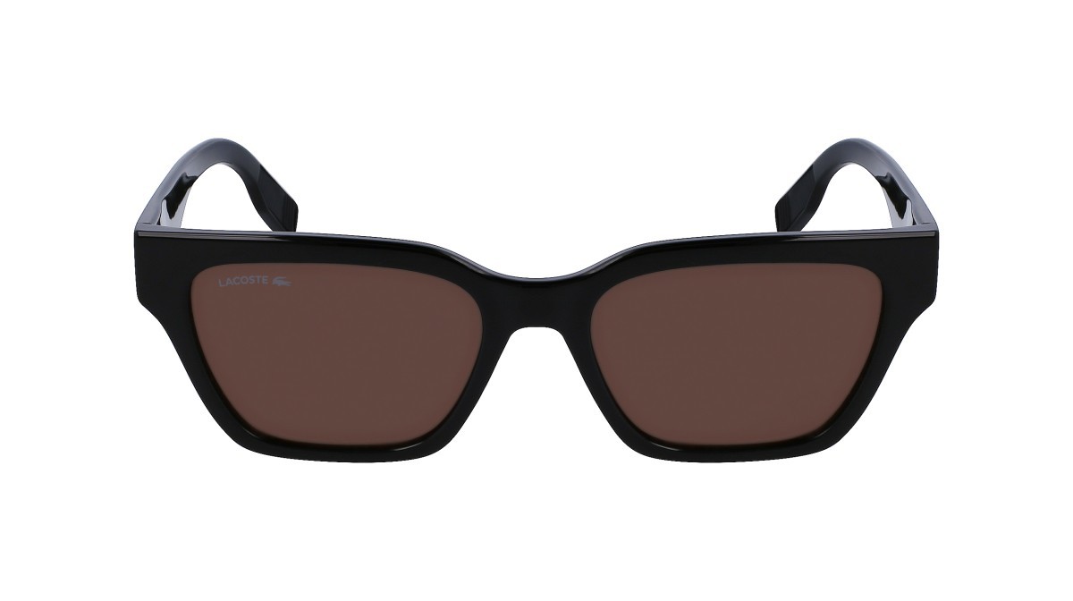 Sonnenbrillen Lacoste L6002S (001) farbe black form rechteckig gläser solid brown