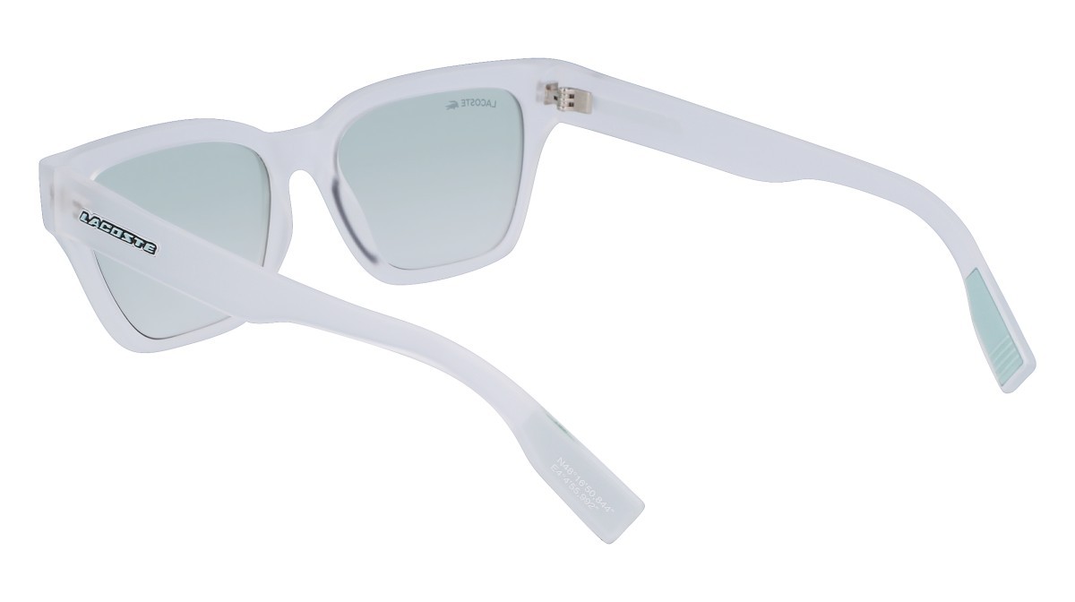 Sonnenbrillen Lacoste L6002S (970) farbe matte crystal form rechteckig gläser gradient green flash