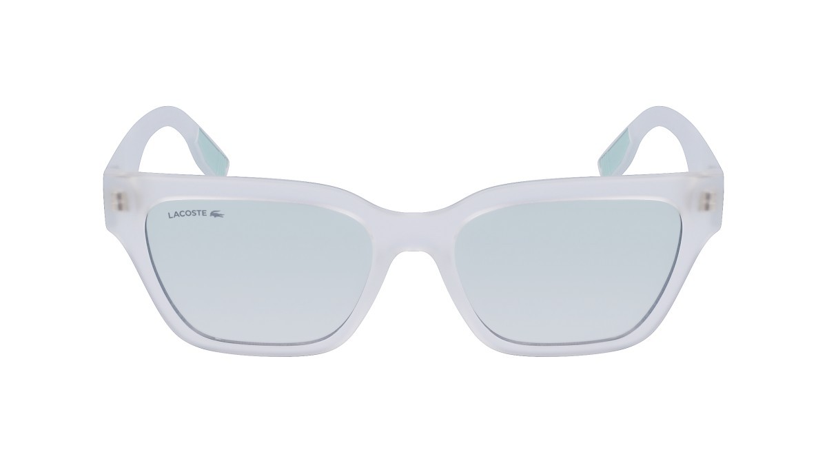 Sonnenbrillen Lacoste L6002S (970) farbe matte crystal form rechteckig gläser gradient green flash