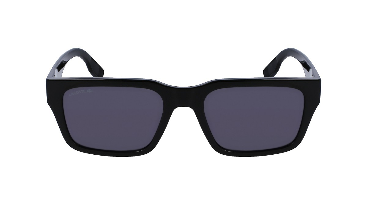 Sonnenbrillen Lacoste L6004S (001) farbe black form rechteckig gläser solid grey
