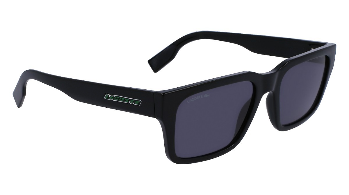 Sonnenbrillen Lacoste L6004S (001) farbe black form rechteckig gläser solid grey