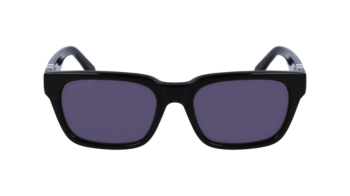 Sonnenbrillen Lacoste L6007S (001) farbe black form rechteckig gläser solid grey