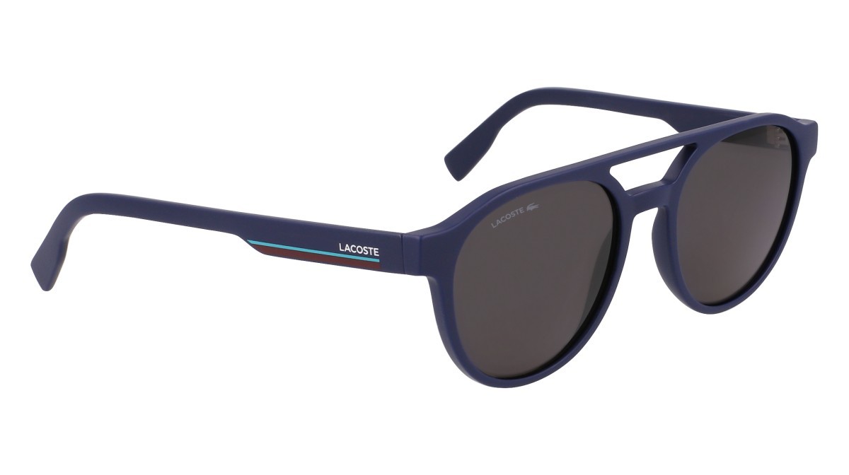 Occhiali da sole Lacoste L6008S N (424) colore matte blue forma ovale 
