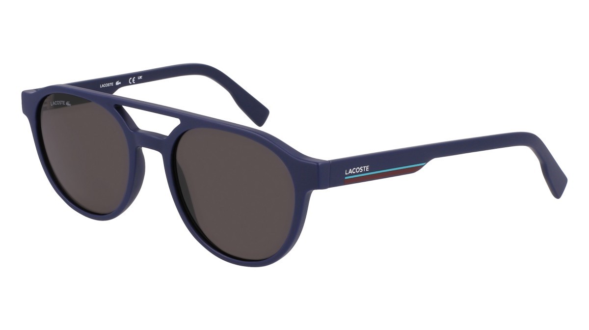 Occhiali da sole Lacoste L6008S N (424) colore matte blue forma ovale 