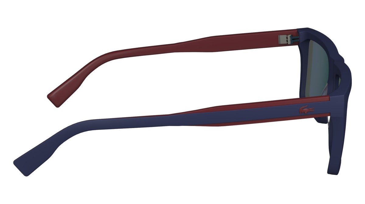 Sonnenbrillen Lacoste L6009S (424) farbe matte blue form rechteckig gläser sold blue flash
