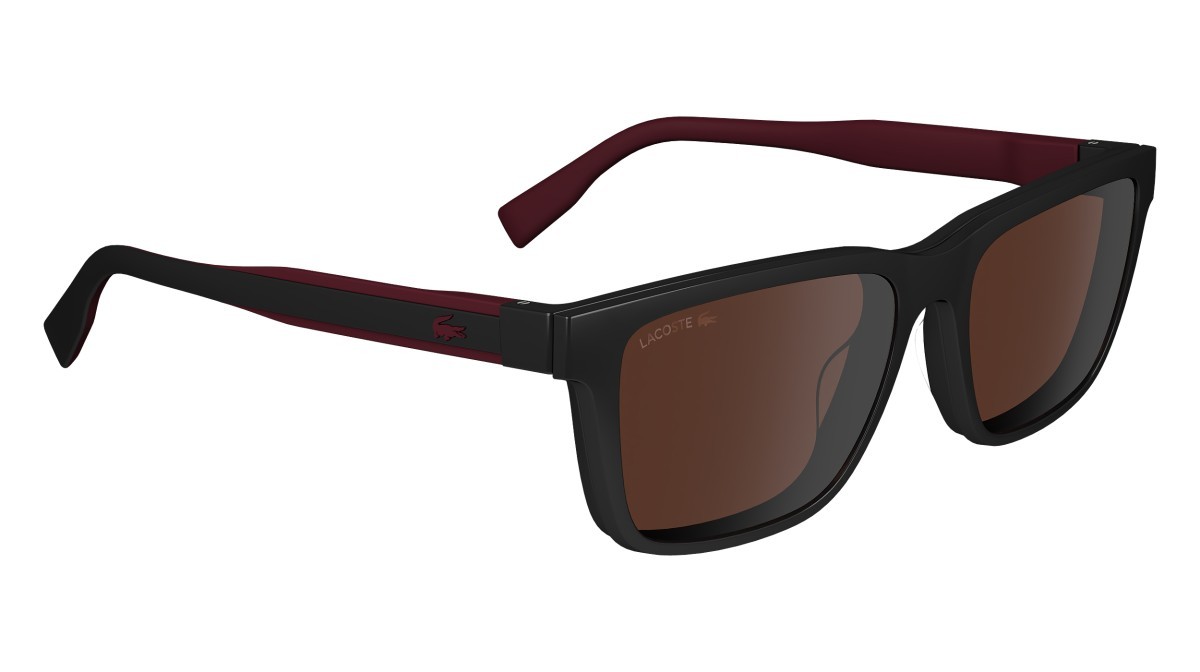 Eyeglasses Lacoste L6010MAG-SET N (001) color shiny black shape rectangle 