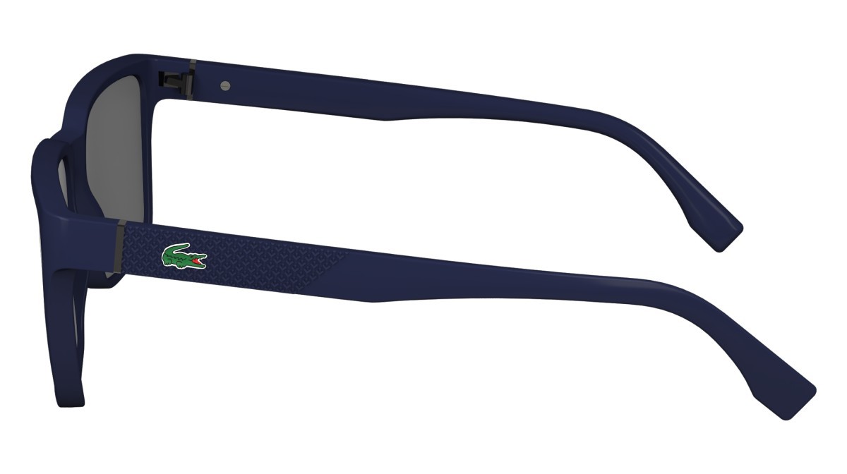 Occhiali da sole Lacoste L6011S (424) colore blue forma rettangolare lenti solid grey mirror