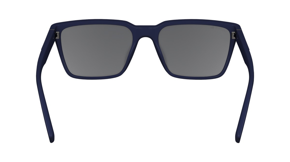 Occhiali da sole Lacoste L6011S (424) colore blue forma rettangolare lenti solid grey mirror