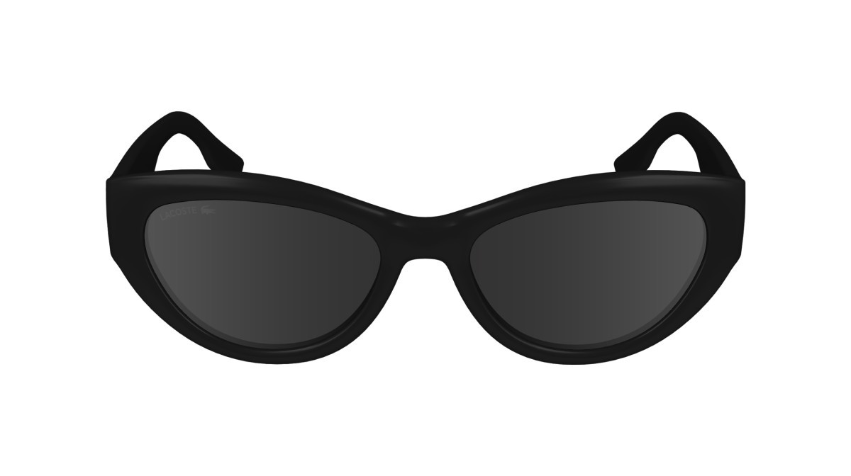 Sonnenbrillen Lacoste L6013S (001) farbe black form cat-eye gläser solid smoke