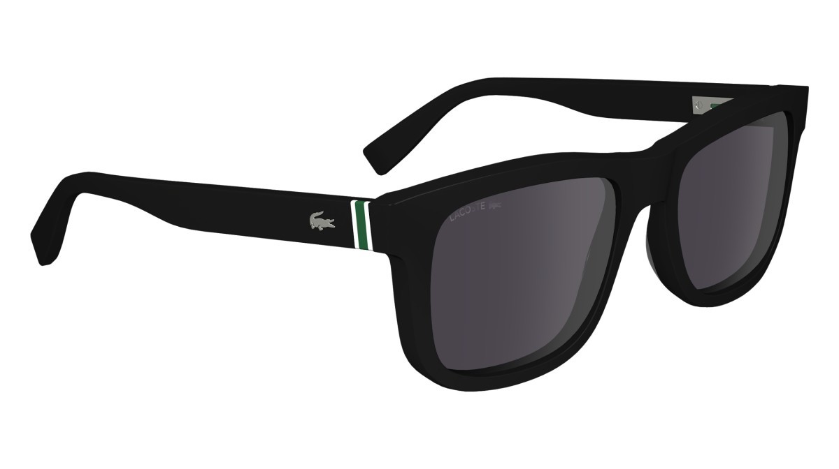 Sonnenbrillen Lacoste L6014S (001) farbe black form rechteckig gläser grey