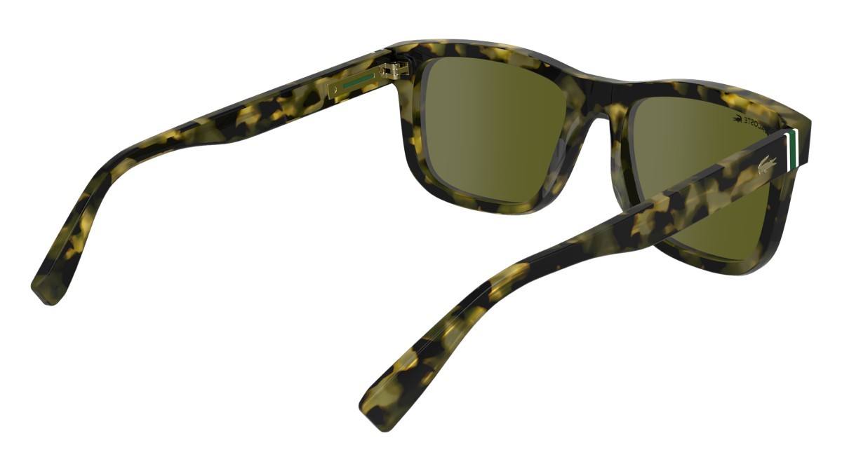 Sonnenbrillen Lacoste L6014S (220) farbe tokyo havana form rechteckig gläser solid khaki