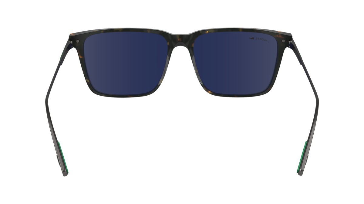 Sonnenbrillen Lacoste L6017S (230) farbe dark havana form rechteckig gläser solid blue