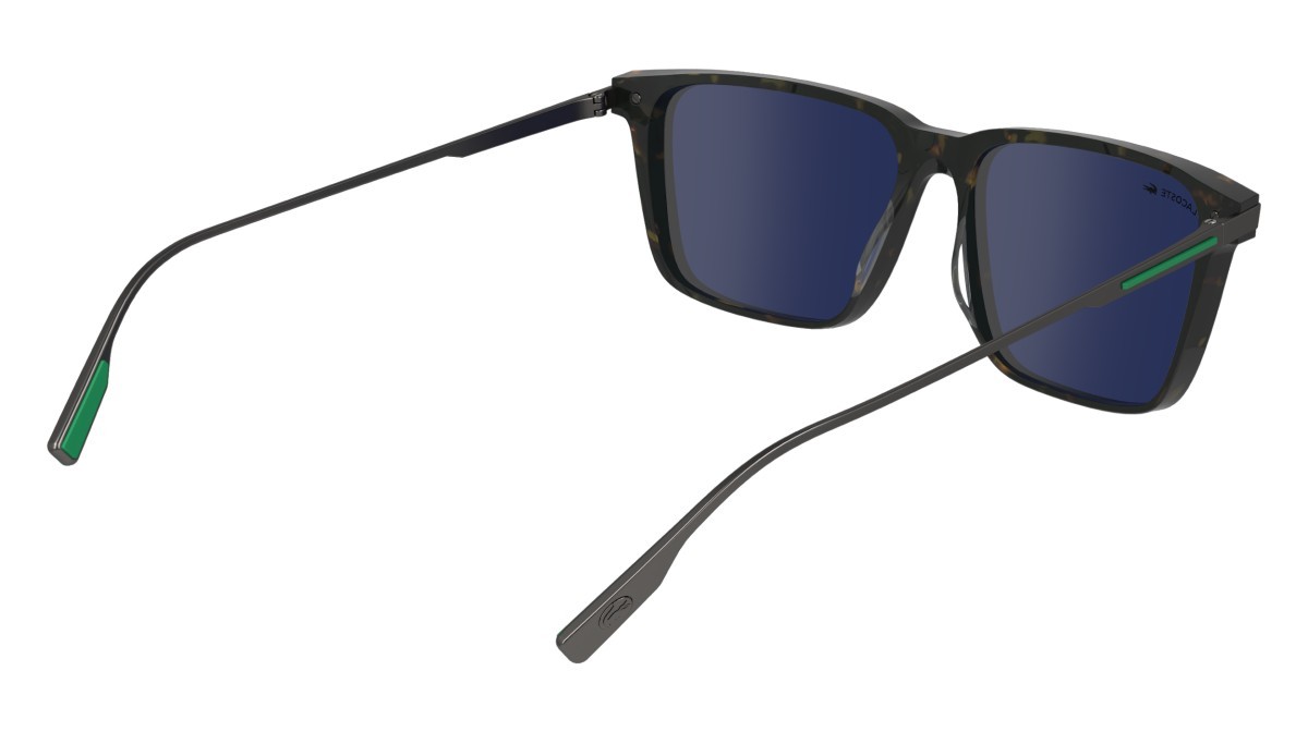 Sonnenbrillen Lacoste L6017S (230) farbe dark havana form rechteckig gläser solid blue