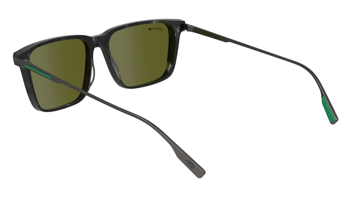 Sonnenbrillen Lacoste L6017S (240) farbe havana grey form rechteckig gläser solid khaki