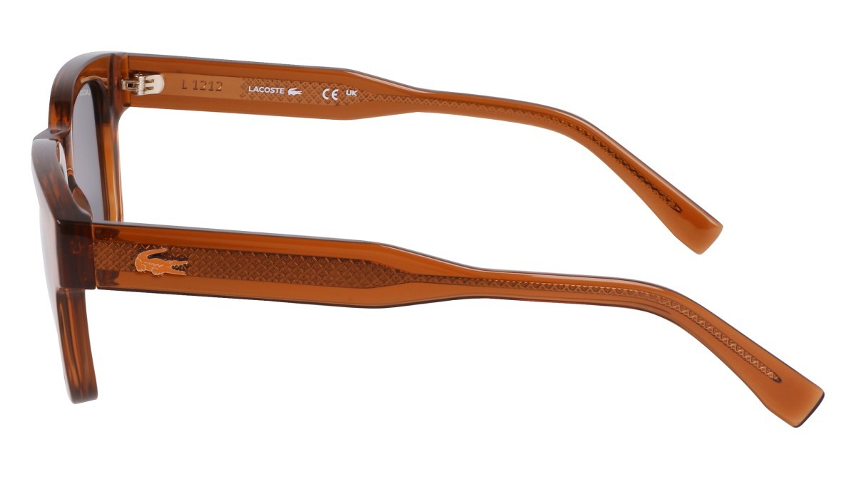 Sunglasses Lacoste L6023S (210) color brown shape oval lenses solid grey