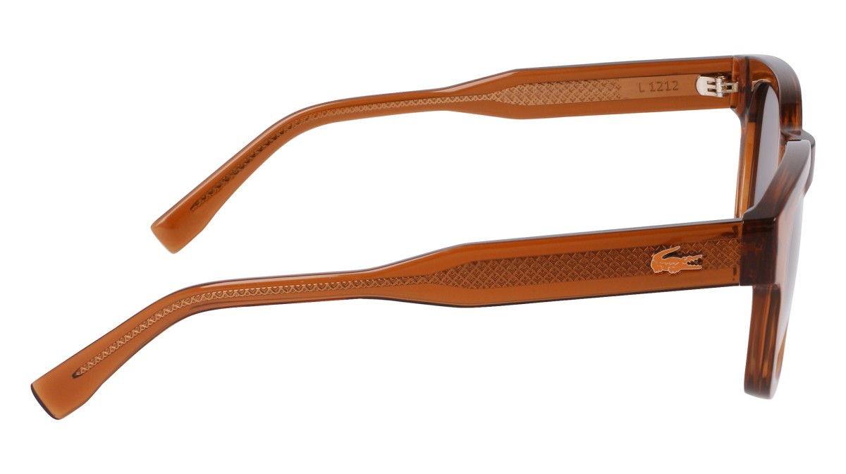 Sunglasses Lacoste L6023S (210) color brown shape oval lenses solid grey