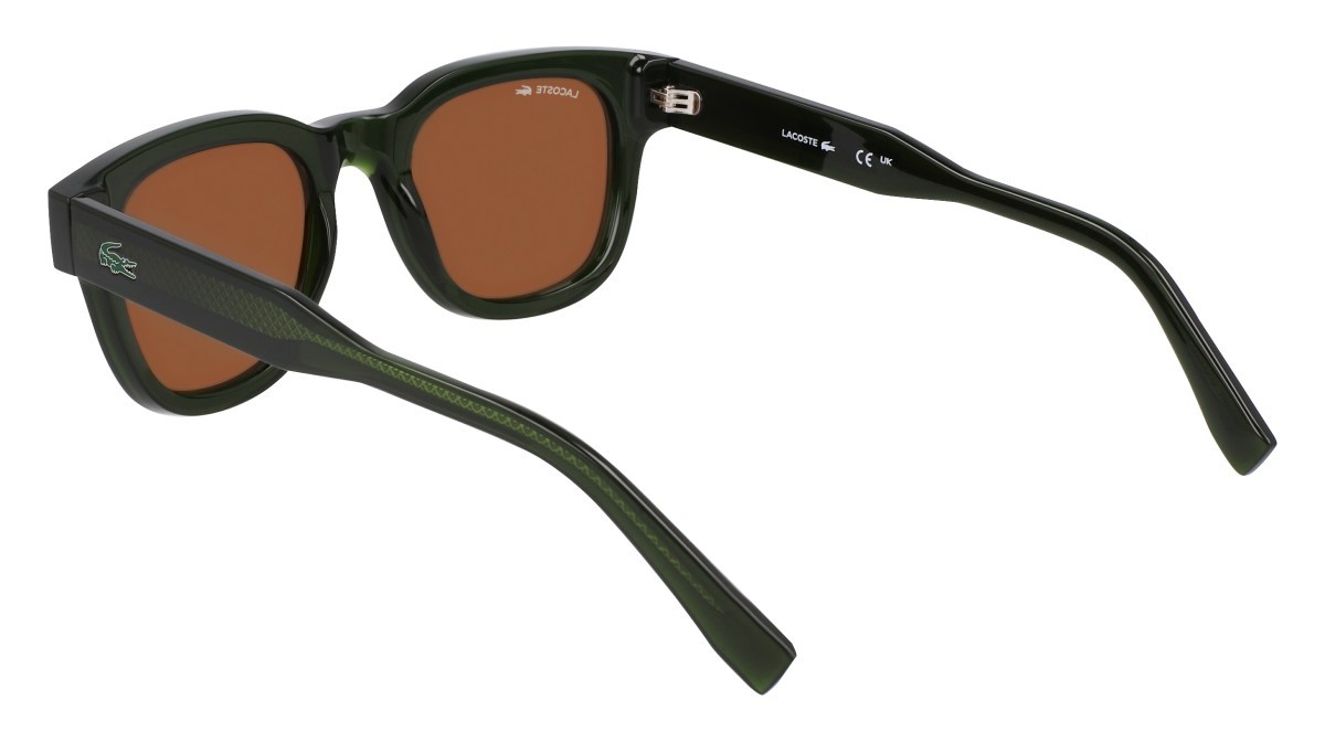 Sunglasses Lacoste L6023S (275) color khaki shape oval lenses solid brown