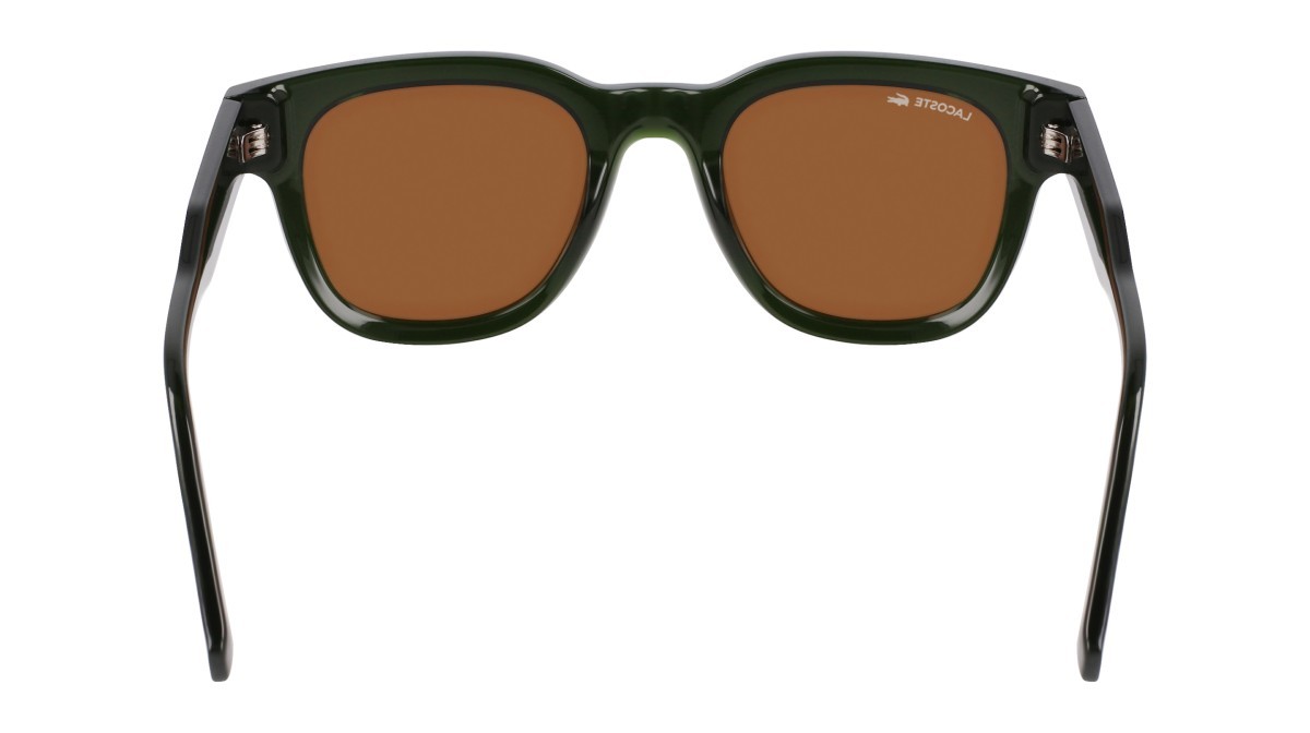 Sunglasses Lacoste L6023S (275) color khaki shape oval lenses solid brown
