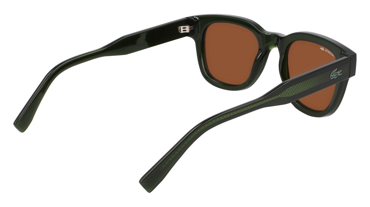 Sunglasses Lacoste L6023S N (275) color khaki shape oval lenses solid brown