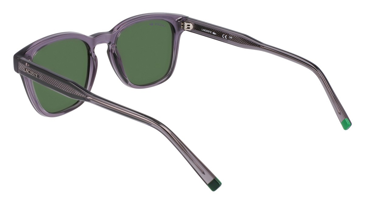 Sunglasses Lacoste L6026S N (035) color transparent grey shape rectangle 