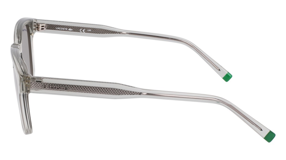 Sunglasses Lacoste L6026S N (038) color light grey shape rectangle 