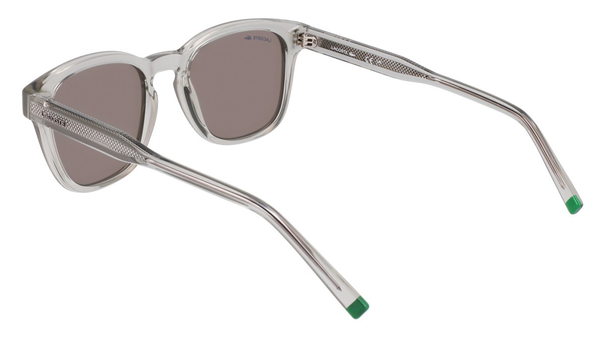 Sunglasses Lacoste L6026S N (038) color light grey shape rectangle 