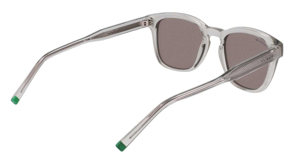 Sunglasses Lacoste L6026S N (038) color light grey shape rectangle 