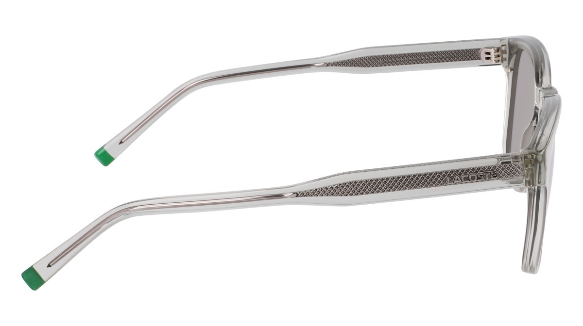 Sunglasses Lacoste L6026S N (038) color light grey shape rectangle 