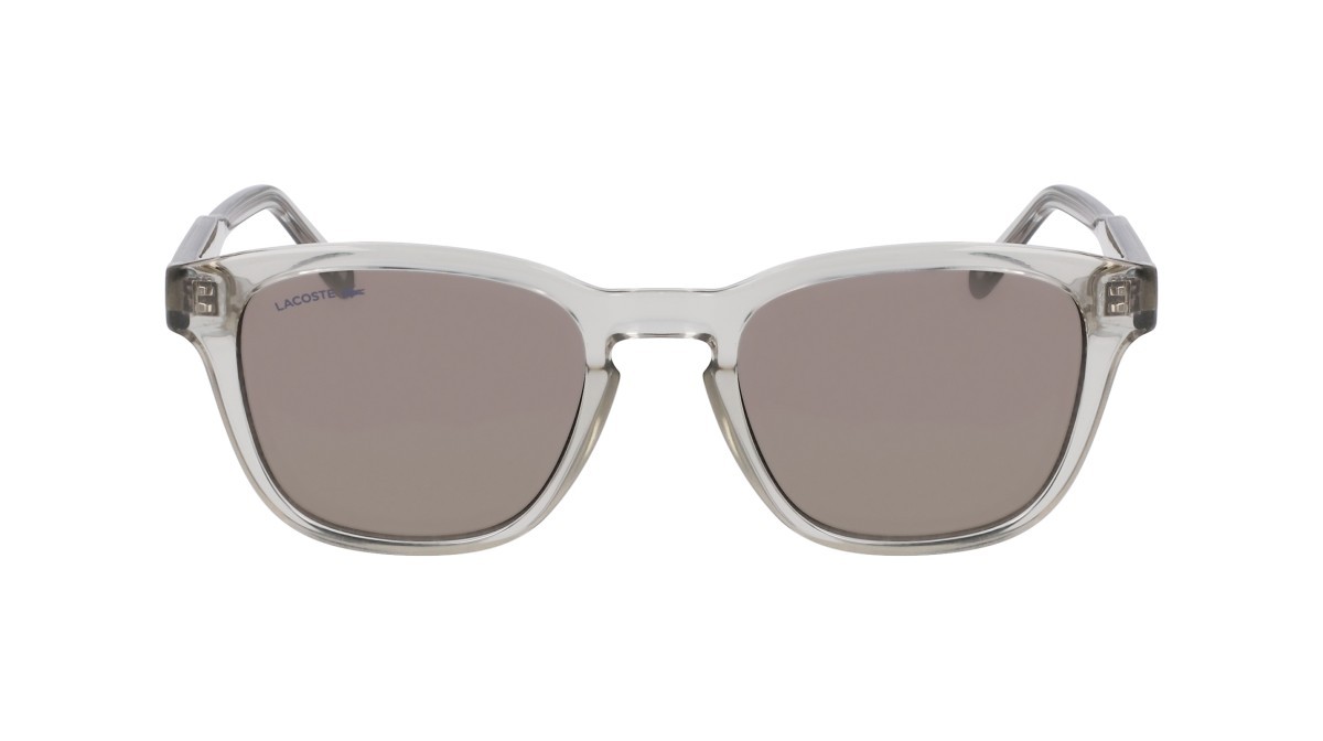 Sunglasses Lacoste L6026S N (038) color light grey shape rectangle 