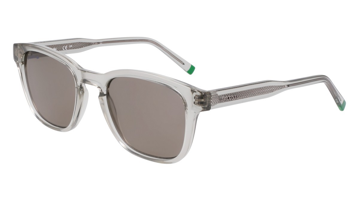 Sunglasses Lacoste L6026S N (038) color light grey shape rectangle 