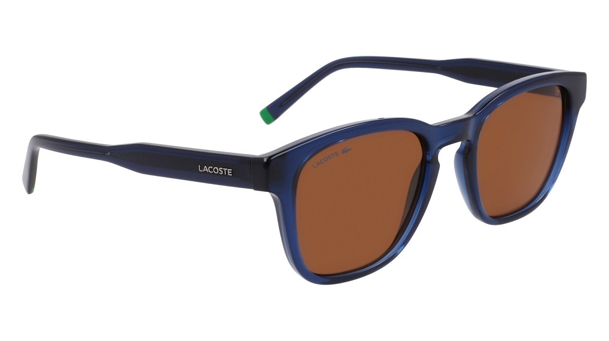 Sunglasses Lacoste L6026S N (410) color transparent blue shape rectangle 