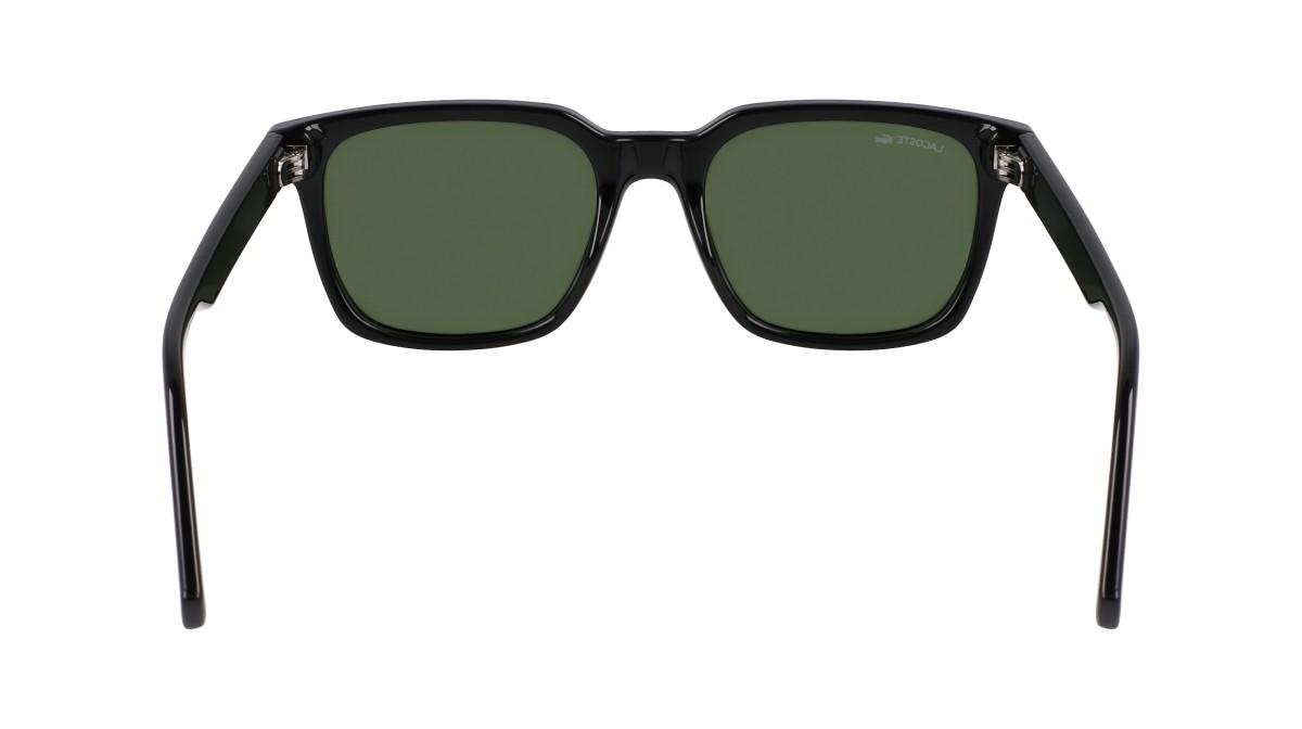 Sonnenbrillen Lacoste L6028S (001) farbe black form rechteckig gläser solid green