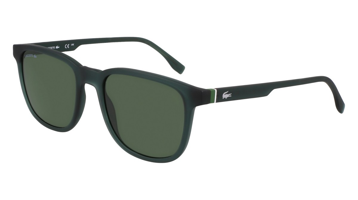 Sunglasses Lacoste L6029S (301) color matte green shape rectangle lenses solid green