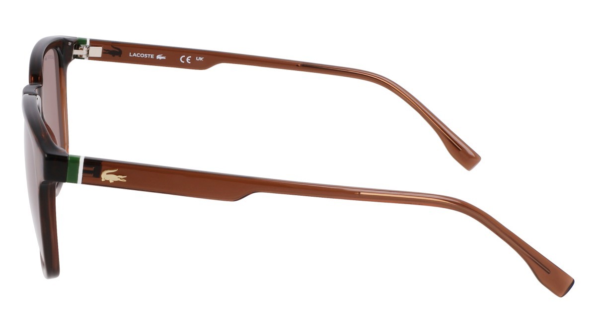 Sunglasses Lacoste L6029S N (210) color transparent brown shape rectangle 