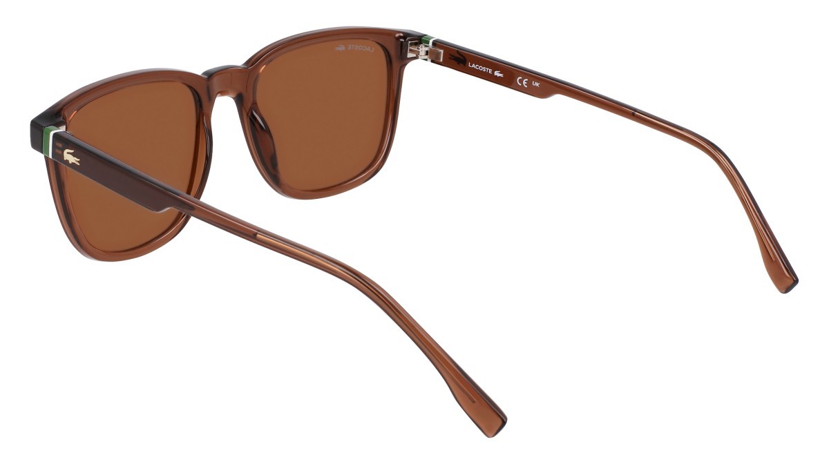 Sunglasses Lacoste L6029S N (210) color transparent brown shape rectangle 