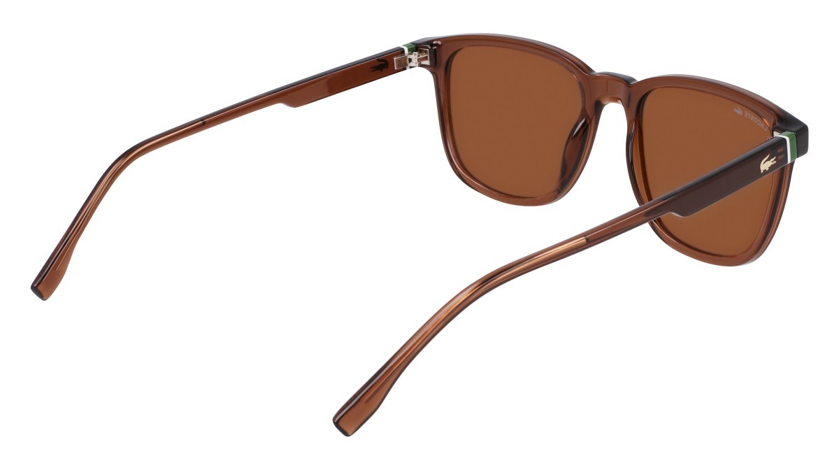 Sunglasses Lacoste L6029S N (210) color transparent brown shape rectangle 