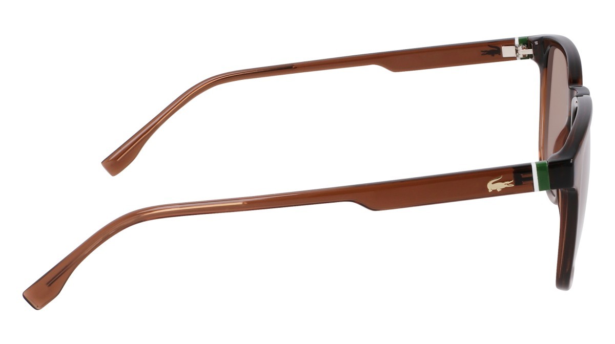 Sunglasses Lacoste L6029S N (210) color transparent brown shape rectangle 
