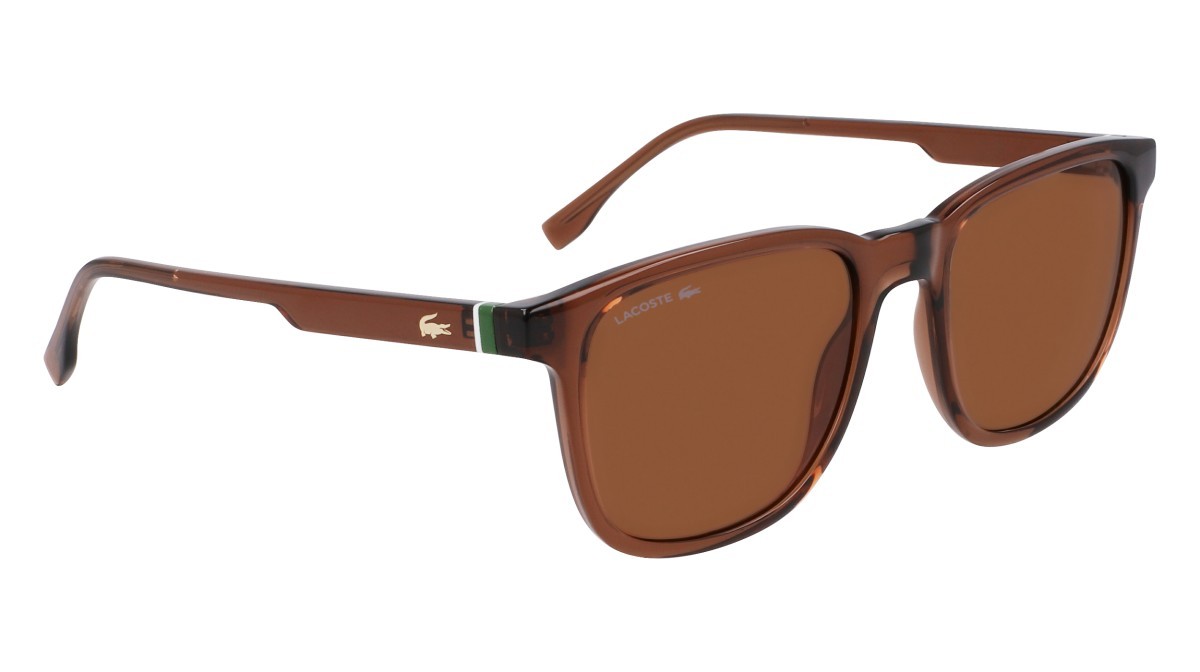 Sunglasses Lacoste L6029S N (210) color transparent brown shape rectangle 