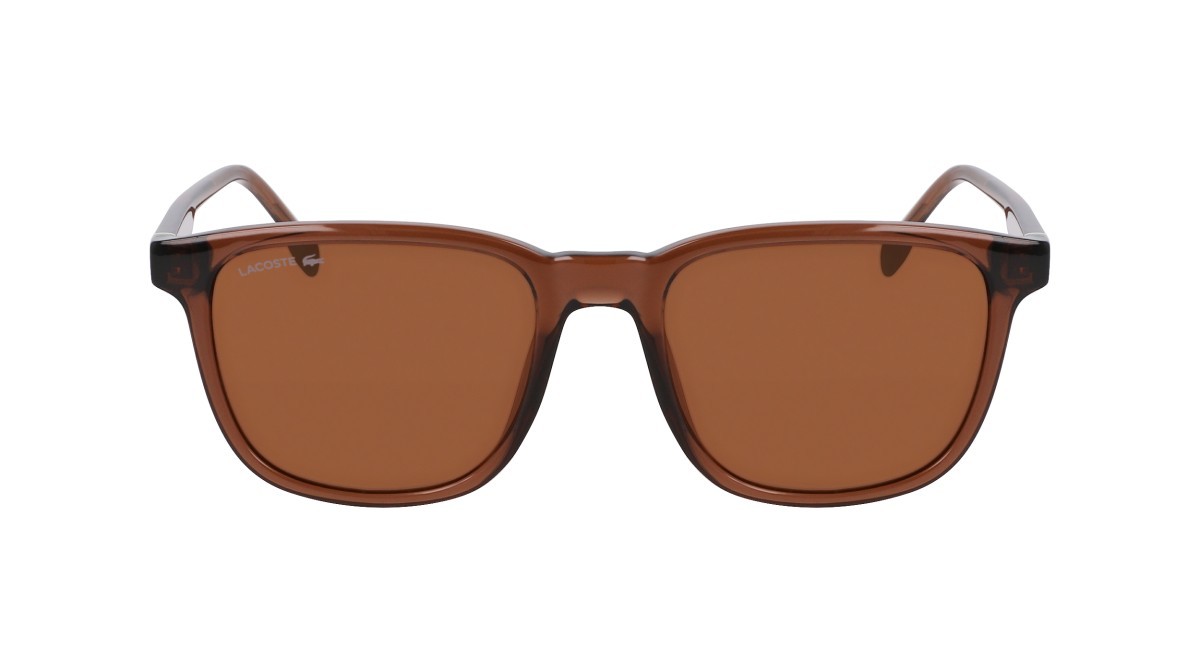 Sunglasses Lacoste L6029S N (210) color transparent brown shape rectangle 
