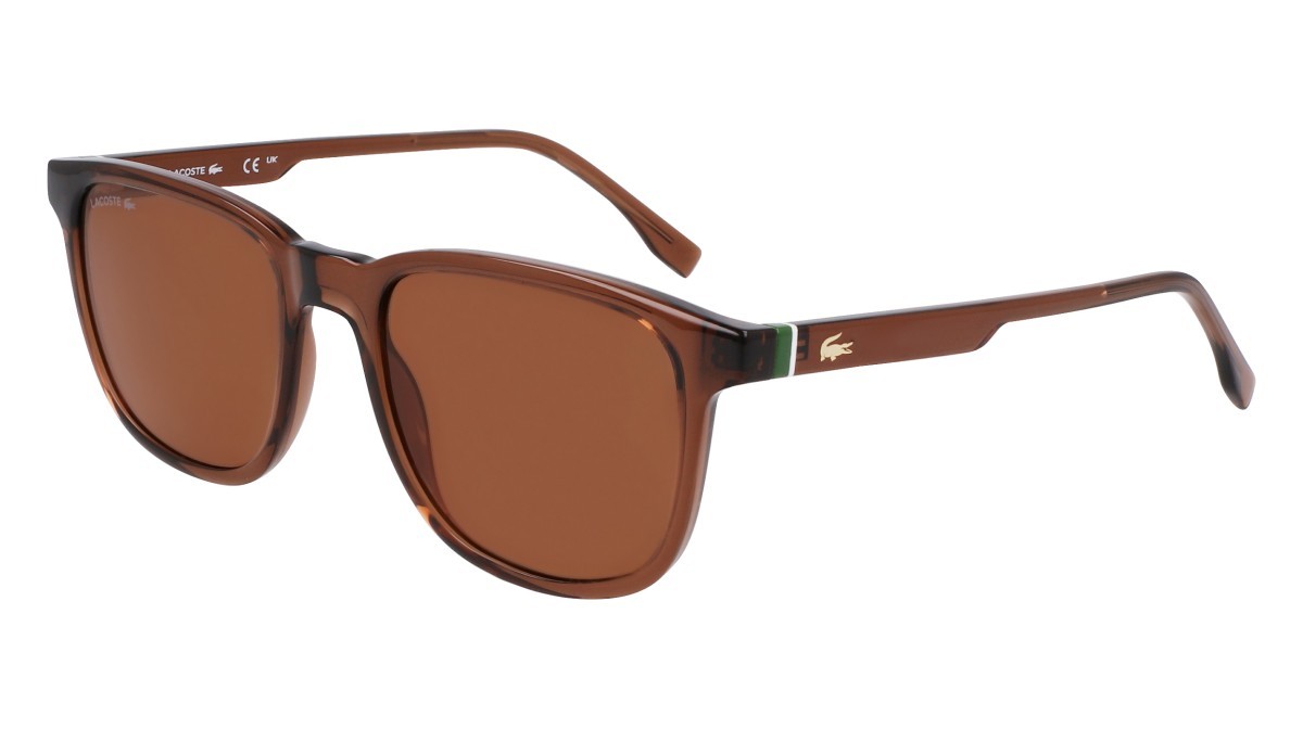 Sunglasses Lacoste L6029S N (210) color transparent brown shape rectangle 