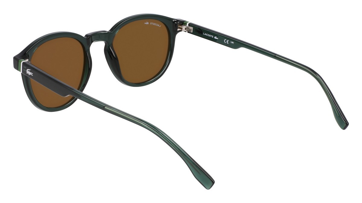 Sunglasses Lacoste L6030S N (301) color transparent green shape round 