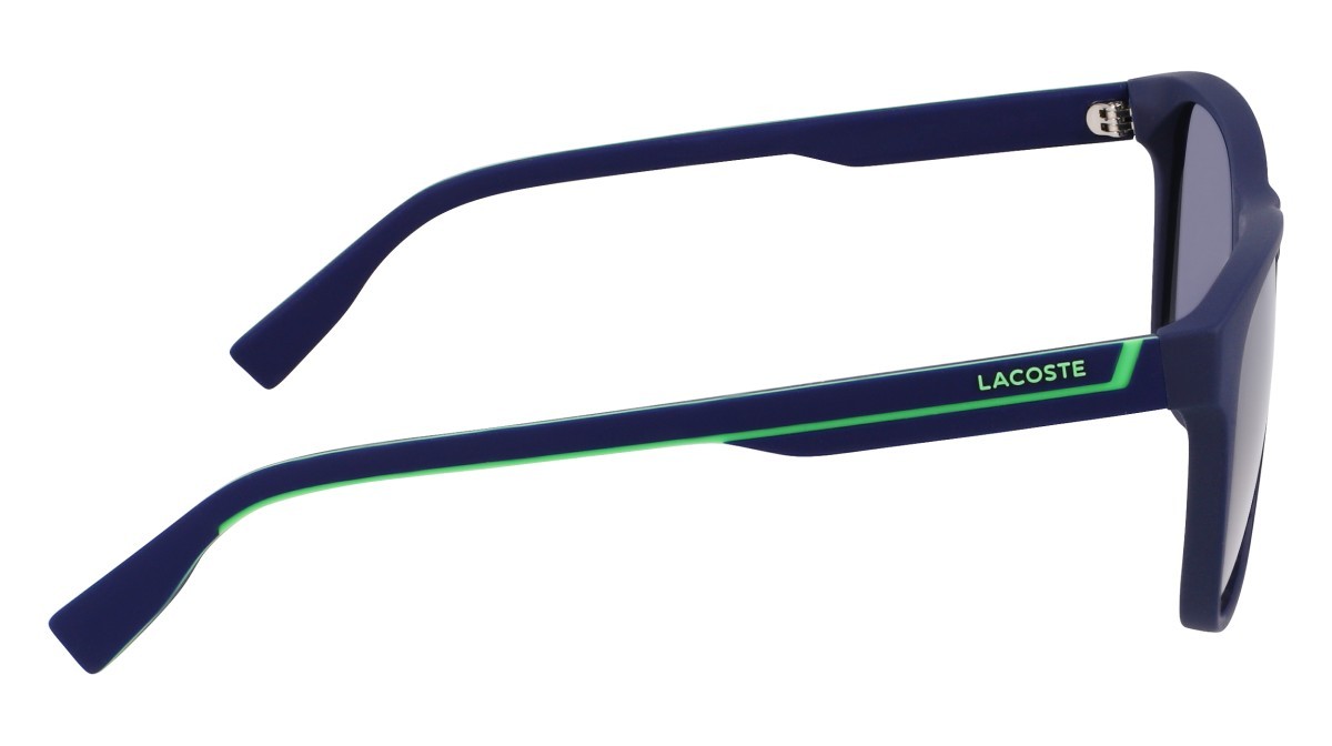 Sonnenbrillen Lacoste L6031S (424) farbe matte blue form rechteckig gläser solid blue